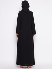 Black Abaya for Women Black Georgette Hijab