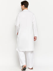 White Straight Men's Kurta