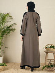 Aline Abaya/Burqa with Black Georgette Hijab