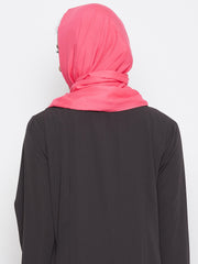 Pink Solid Rayon Hijab Stole For Women