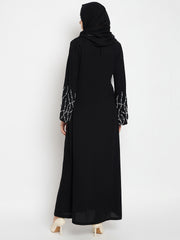 Handwork Abaya for Women with Black Hijab