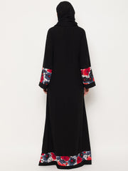 Abaya/Burqa for Women with Black Georgette Hijab