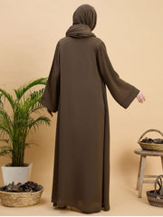 Modest Front Open Oat Dubai Abaya Burqa with Matching Hijab