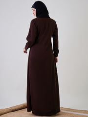 Embroidery Abaya/Burqa with Black Georgette Hijab