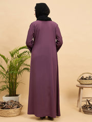 Modest Luxury Hand worked Front Open Abaya Burqa with Hijab