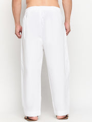 White Solid Mens Pajama