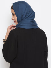 Grey Solid Rayon Hijab Stole For Women
