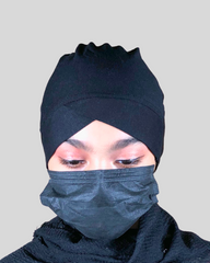 Black Turban-style Hijab Cap