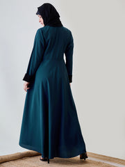 Women Abaya/Burqa with Black Georgette Hijab