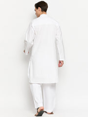 Embroidery Details Solid Men's Kurta
