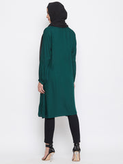 Rayon Tunic for Women with Black Georgette Stole