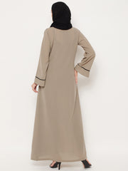 A-Line Abaya Dress with Black Georgette Hijab