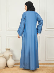 Denim Abaya/Burqa with Black Georgette Hijab