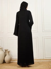 Black Lace Abaya/Burqa with Matching Georgette Hijab