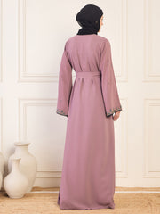 Handwork Abaya with Black Hijab