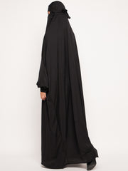 Black One Piece Free Size Jilbab for Women