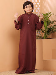Maroon Thobe/Jubba for Kids Boys