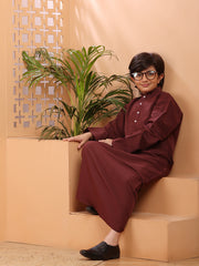 Maroon Thobe/Jubba for Kids Boys