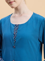 Sky Blue Modest Abaya Burqa with Matching Hijab