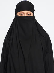 One Piece Black Loose Fit Jilbab Abaya for Women