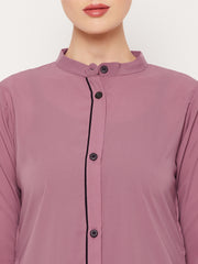 Embroidery Work Front Open Abaya for Women with Black Georgette Scarf