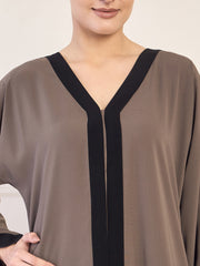 Aline Abaya/Burqa with Black Georgette Hijab