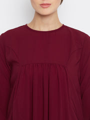 Chikan hand Embroidery Abaya with Black Georgette Scarf