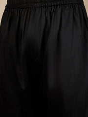 Black Cotton Pathani Kurta Pajama Set for Men