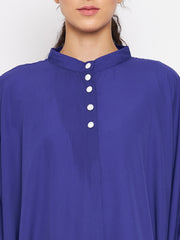 Front Open Kaftan Abaya for Women with Black Georgette Hijab