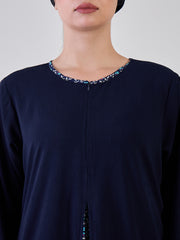 A-line Abaya/Burqa with Black Georgette Hijab for Women