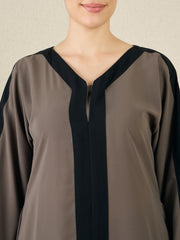 Aline Abaya/Burqa with Black Georgette Hijab