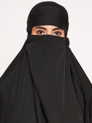 Black One Piece Free Size Jilbab for Women