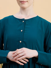 Modest Solid Green Abaya Burqa with Matching Hijab