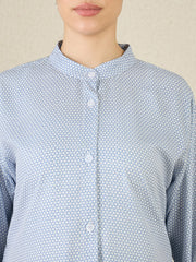 Front Open Printed Abaya Burqa with Black Hijab