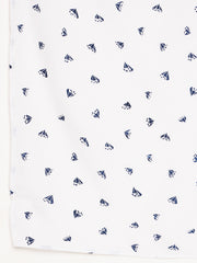 White Printed Women Hijab Stole