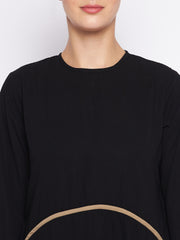Black Abaya for Women Black Georgette Hijab
