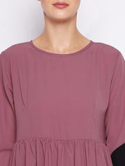 Abaya Dress with Black Georgette Hijab