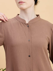 Modest Front Open Co-ord Set with Matching Hijab