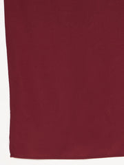 Women Maroon Solid Crepe Hijab Stole