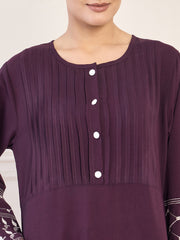 Kefiyyeh Embroidered Abaya/Burqa with White Georgette Hijab