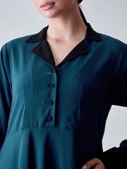 Women Abaya/Burqa with Black Georgette Hijab