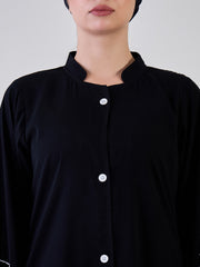 Handwork Luxury Abaya with Black Georgette Hijab