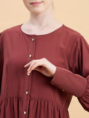 Modest Rust Abaya Burqa with Matching Hijab