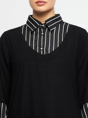 Aline Abaya with Black Georgette Scarf