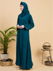 Bottle Green Modest Abaya Burqa with Matching Hijab