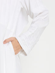 Front Open Rayon Abaya for Umrah/Hajj with Black Hijab for Women