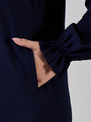 A-line Abaya/Burqa with Black Georgette Hijab for Women