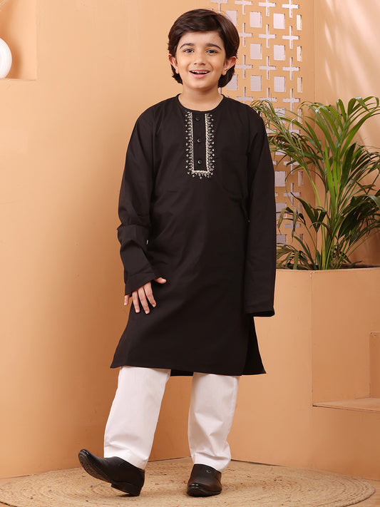 Embroidery Kids Boy's Kurta Pajama Set