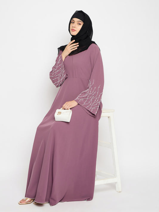 Handwork Abaya with Black Hijab for Women
