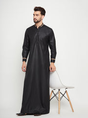 Black Arab Thobe/Jubba for Men